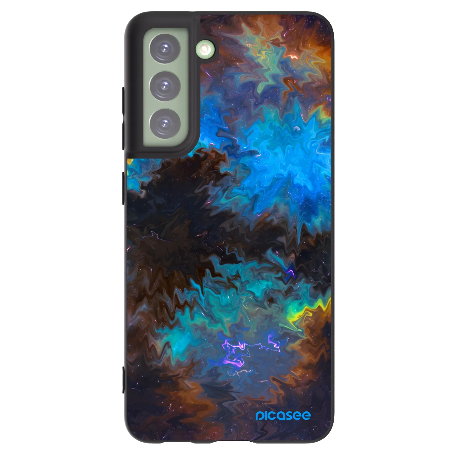 Picasee crna silikonska maskica za Samsung Galaxy S21 FE 5G - Space