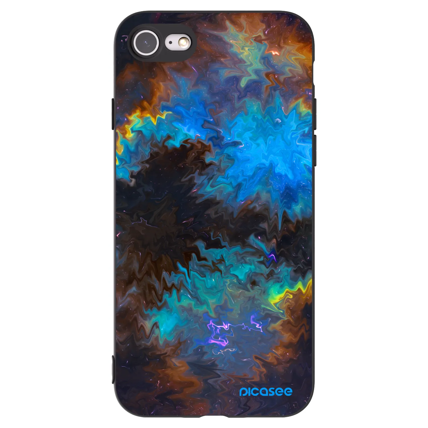 Picasee crna silikonska maskica za Apple iPhone SE 2022 - Space