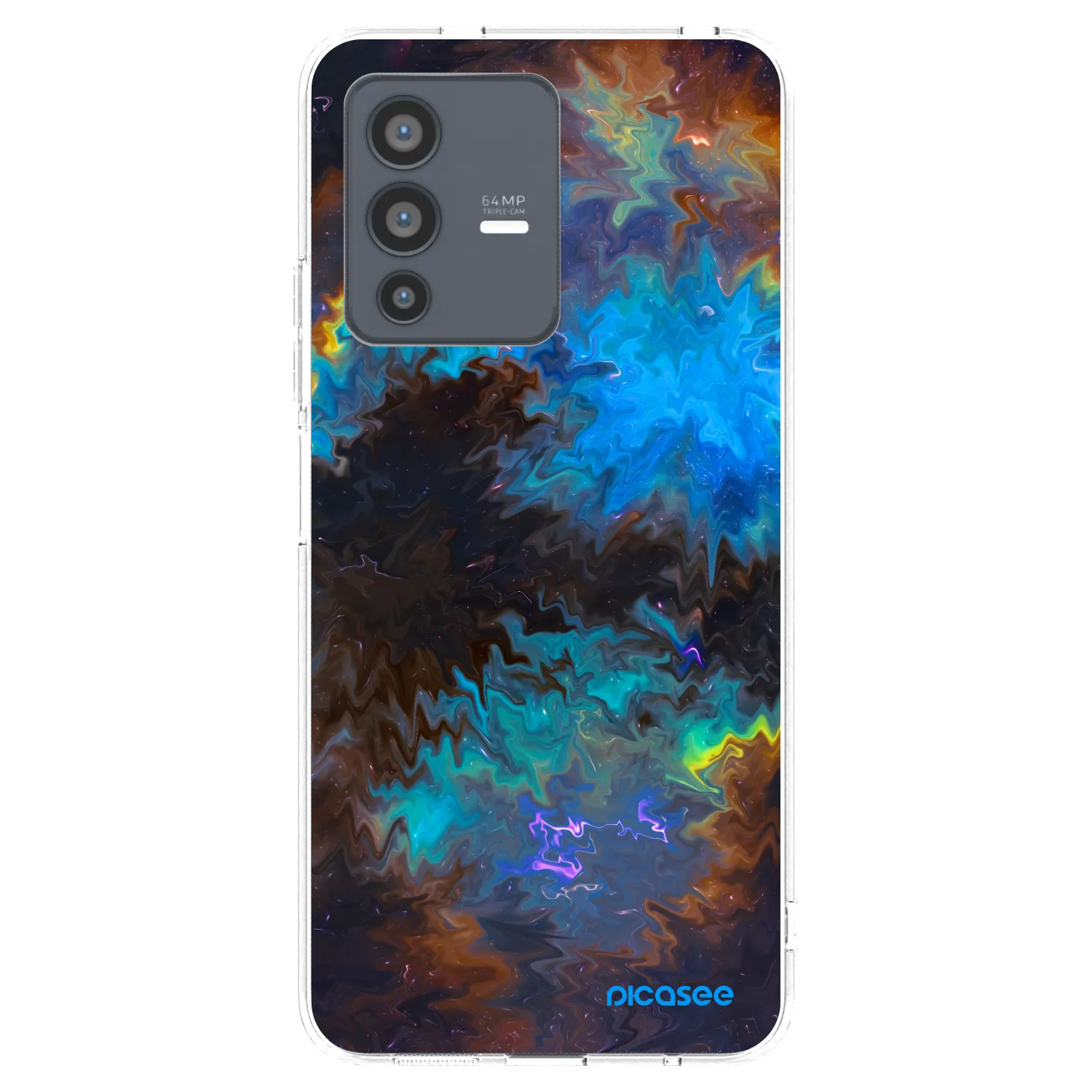 Picasee silikonska prozirna maskica za Vivo V23 5G - Space