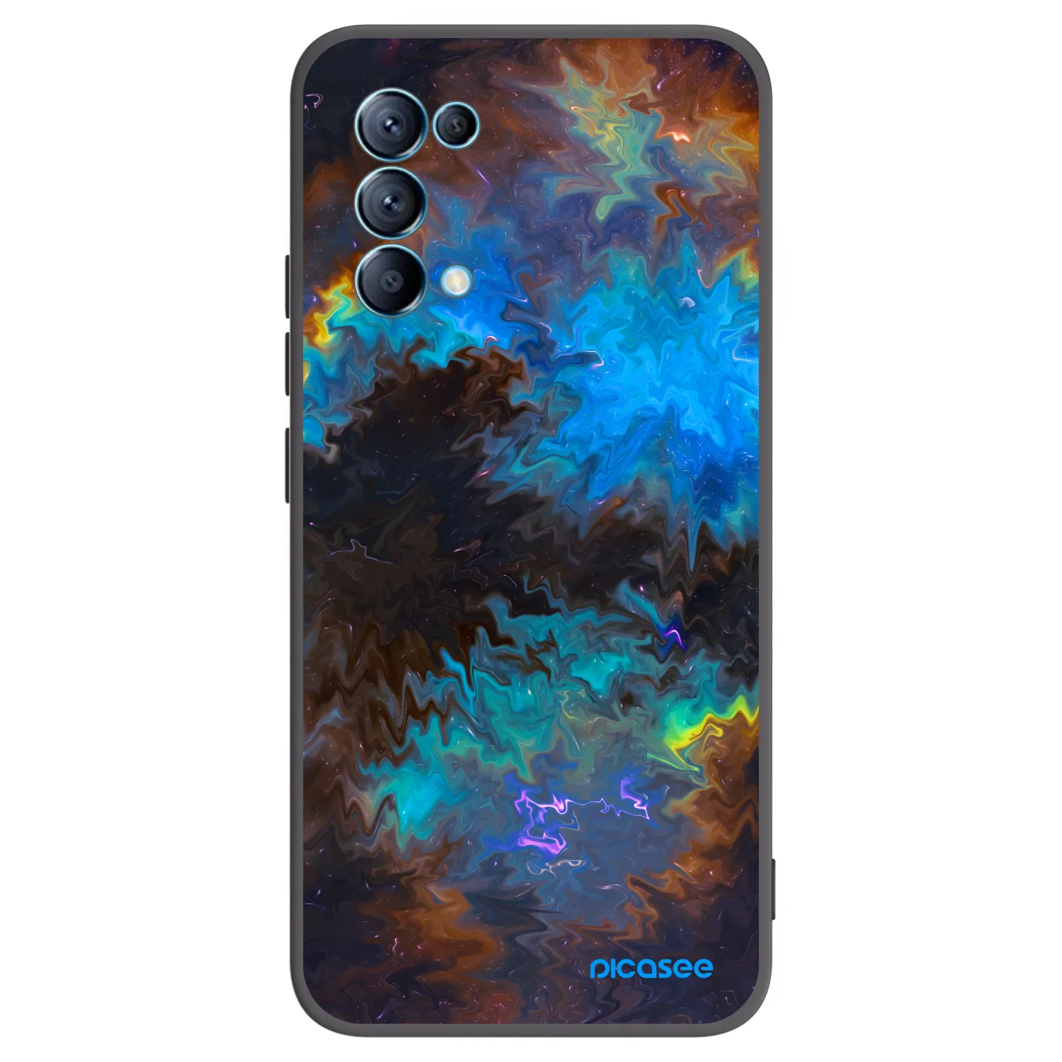 Picasee crna silikonska maskica za OPPO Reno 5 5G - Space