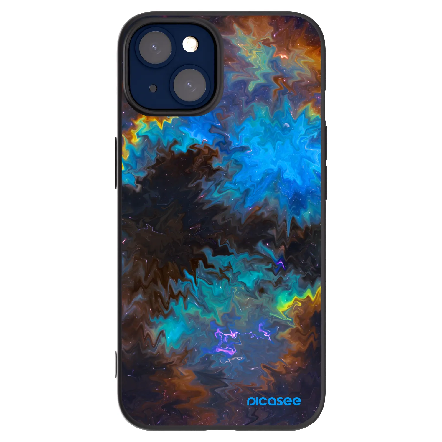 Picasee crna silikonska maskica za Apple iPhone 14 - Space