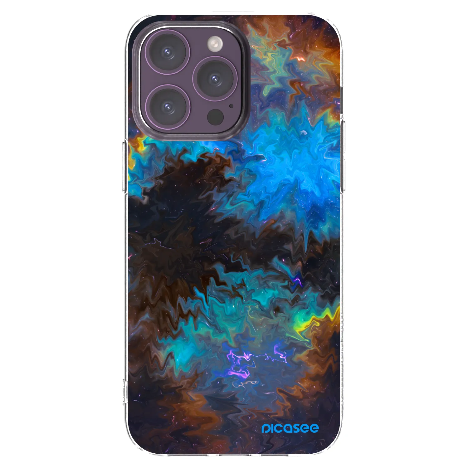 Picasee silikonska prozirna maskica za Apple iPhone 14 Pro Max - Space