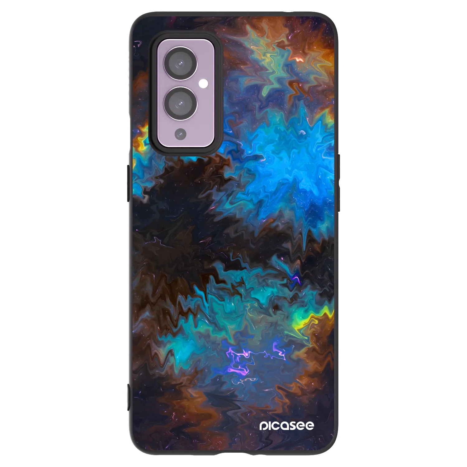 Picasee crna silikonska maskica za OnePlus 9 - Space