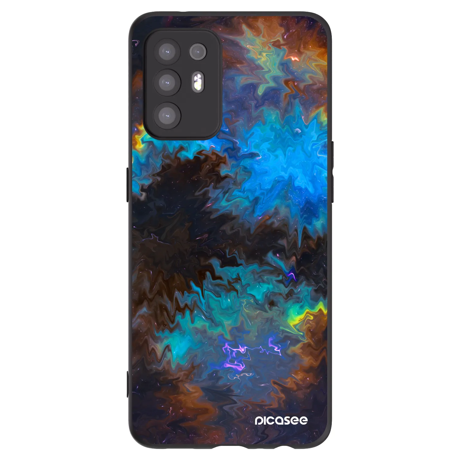Picasee crna silikonska maskica za OPPO A94 5G - Space