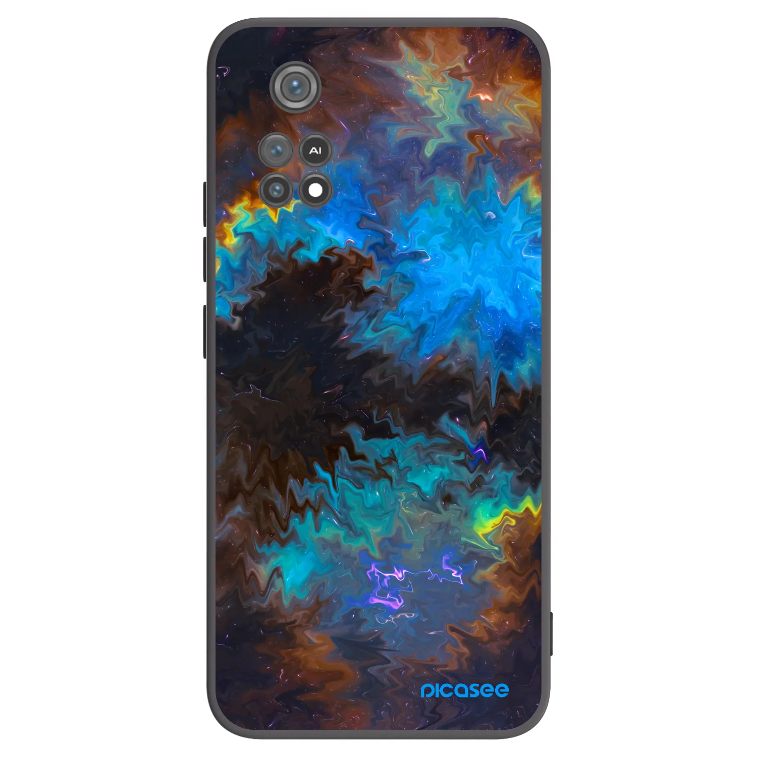 Picasee crna silikonska maskica za Xiaomi Poco M4 Pro - Space