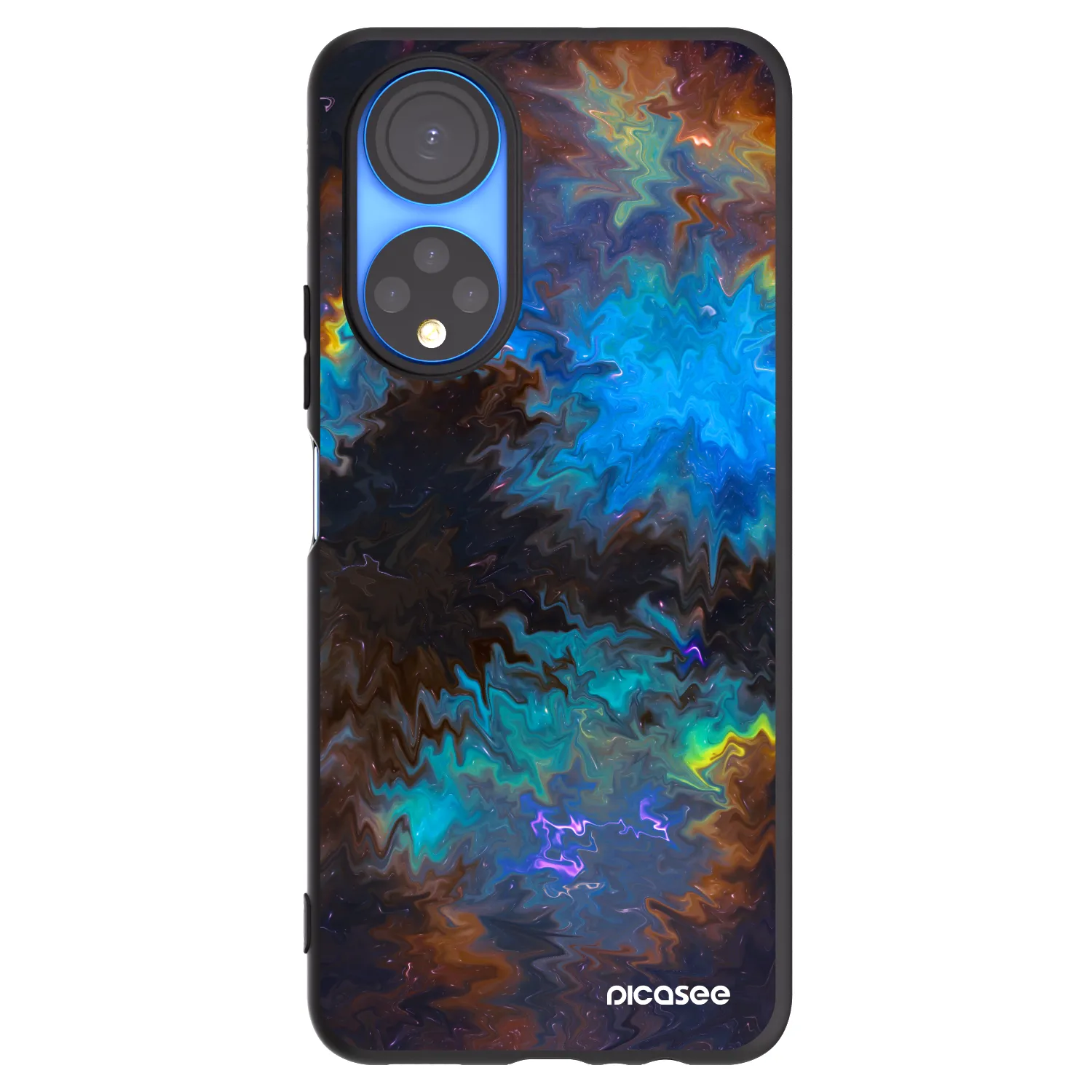Picasee crna silikonska maskica za Honor X7 - Space
