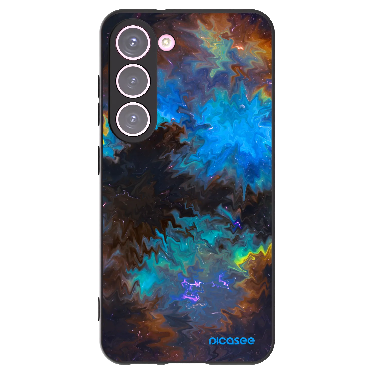 Picasee crna silikonska maskica za Samsung Galaxy S23 5G - Space