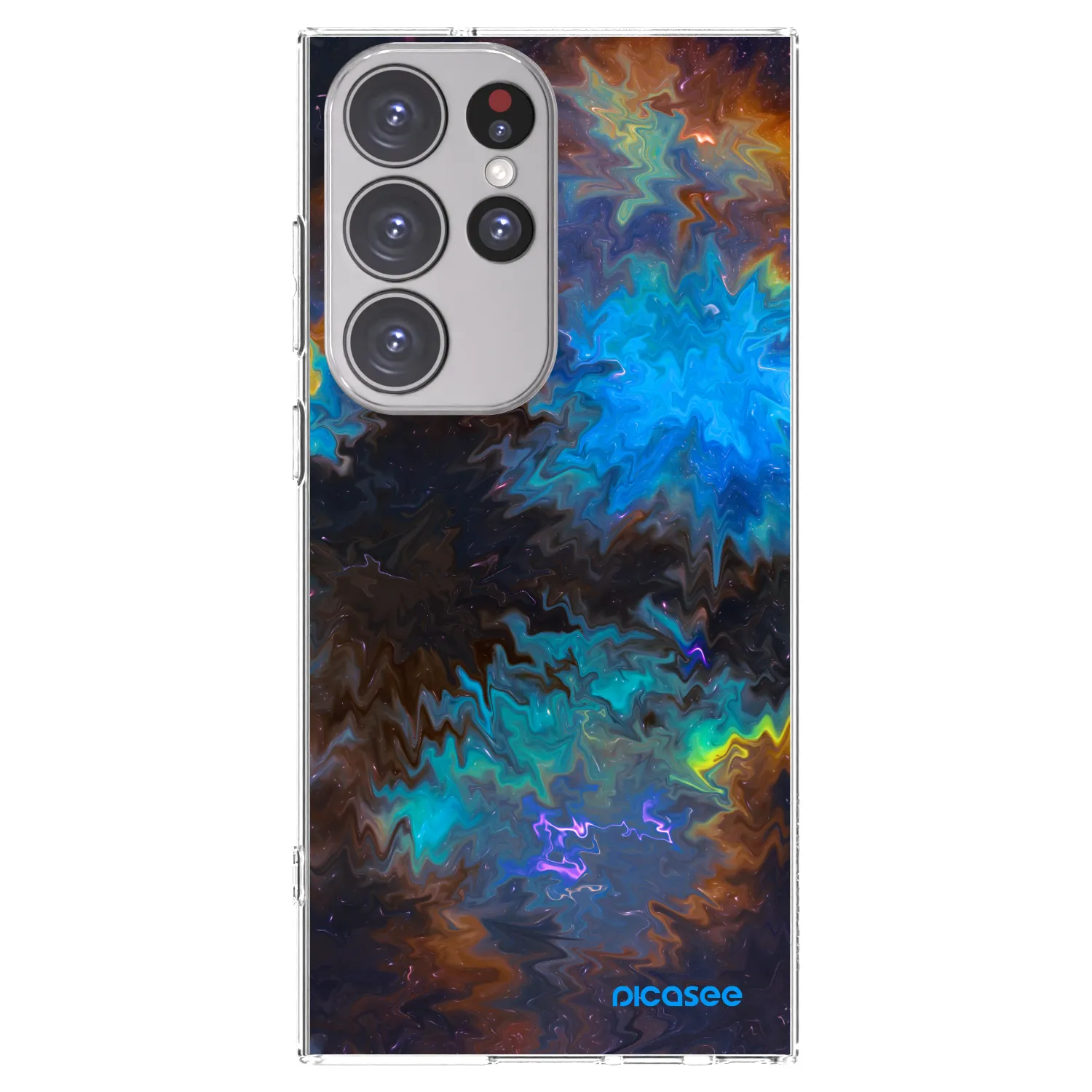 Picasee silikonska prozirna maskica za Samsung Galaxy S23 Ultra 5G - Space