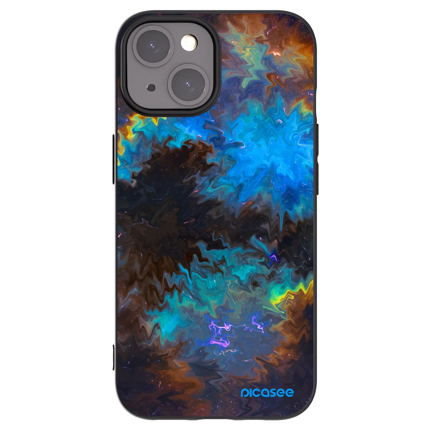 Picasee crna silikonska maskica za Apple iPhone 15 - Space