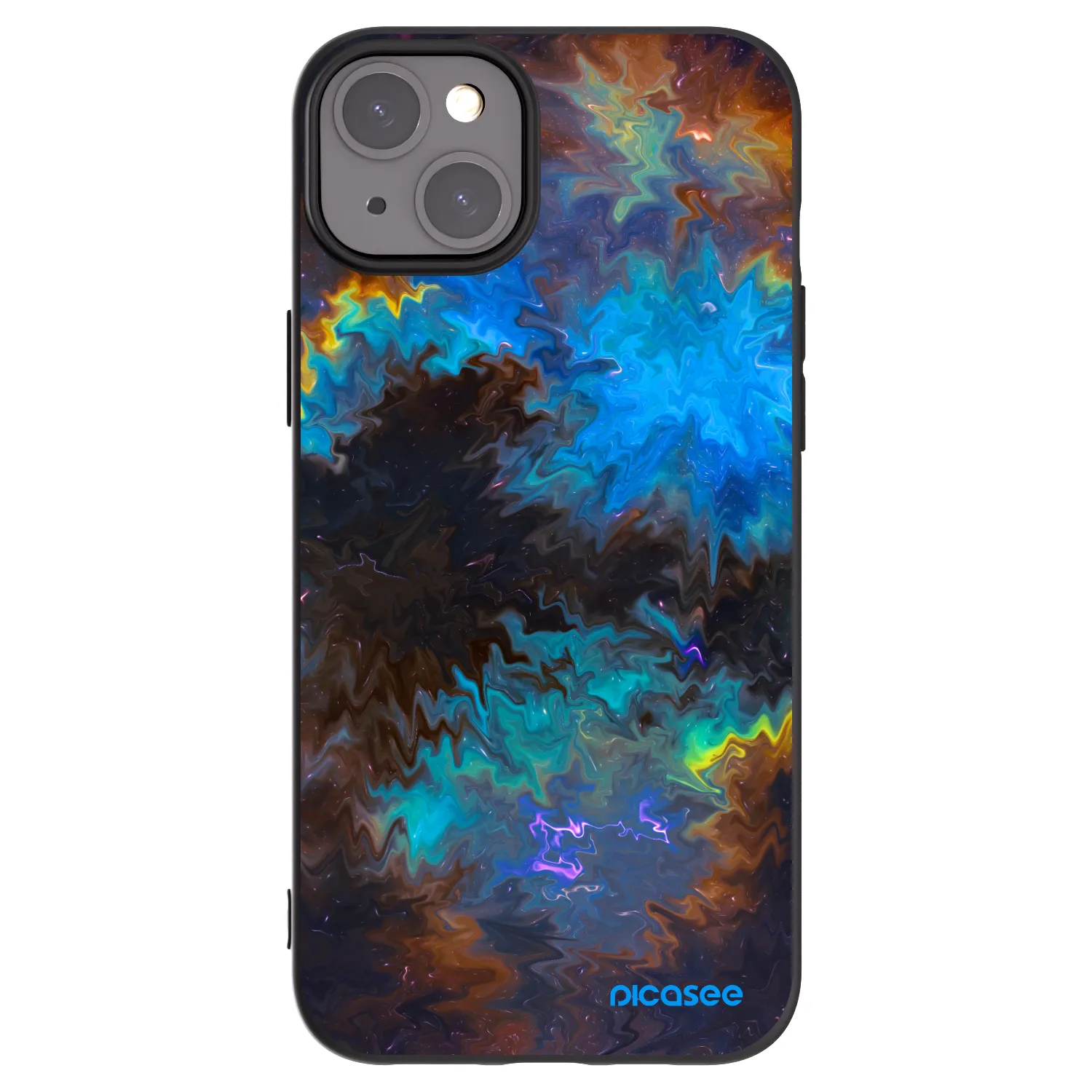 Picasee crna silikonska maskica za Apple iPhone 15 Plus - Space