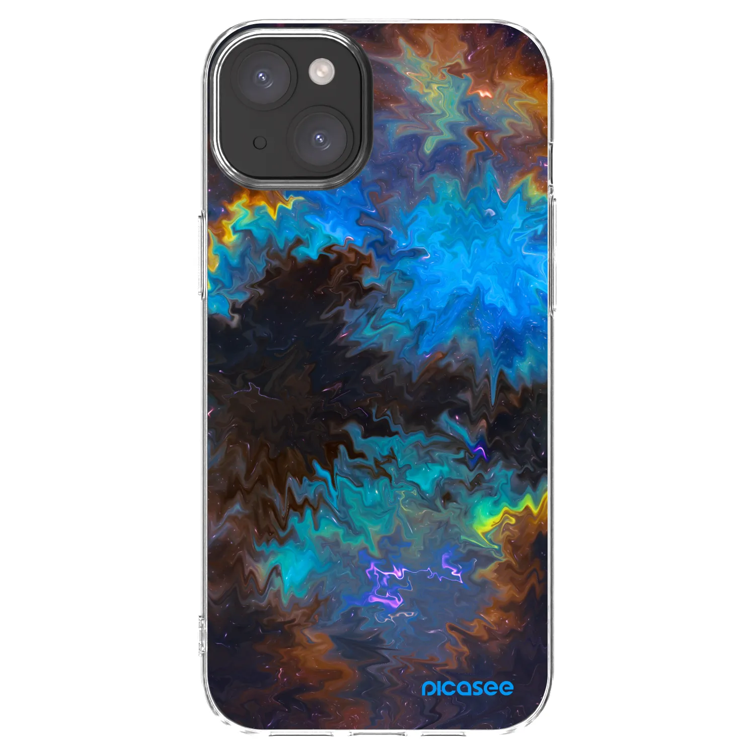 Picasee silikonska prozirna maskica za Apple iPhone 15 Plus - Space