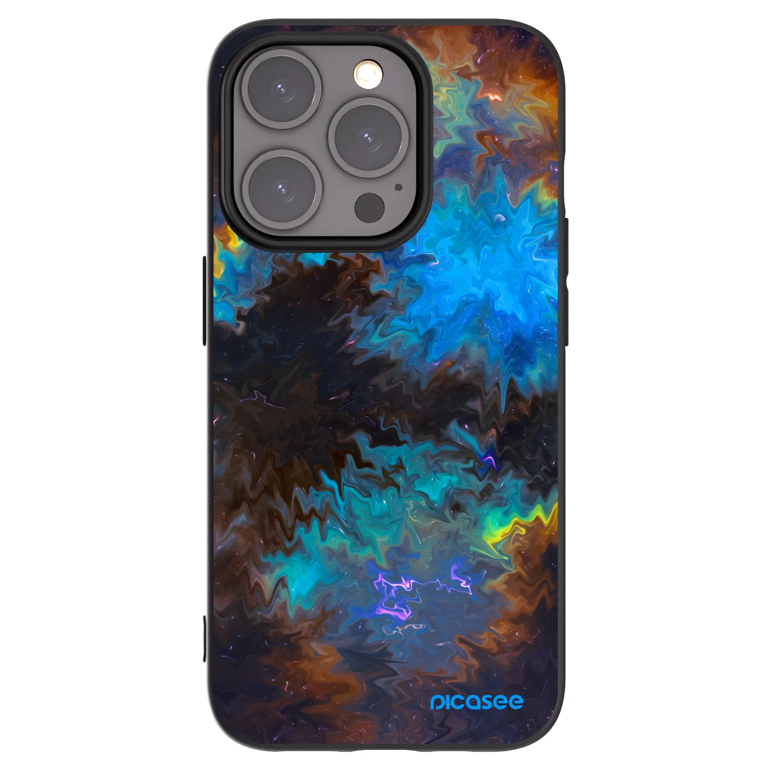 Picasee crna silikonska maskica za Apple iPhone 15 Pro - Space