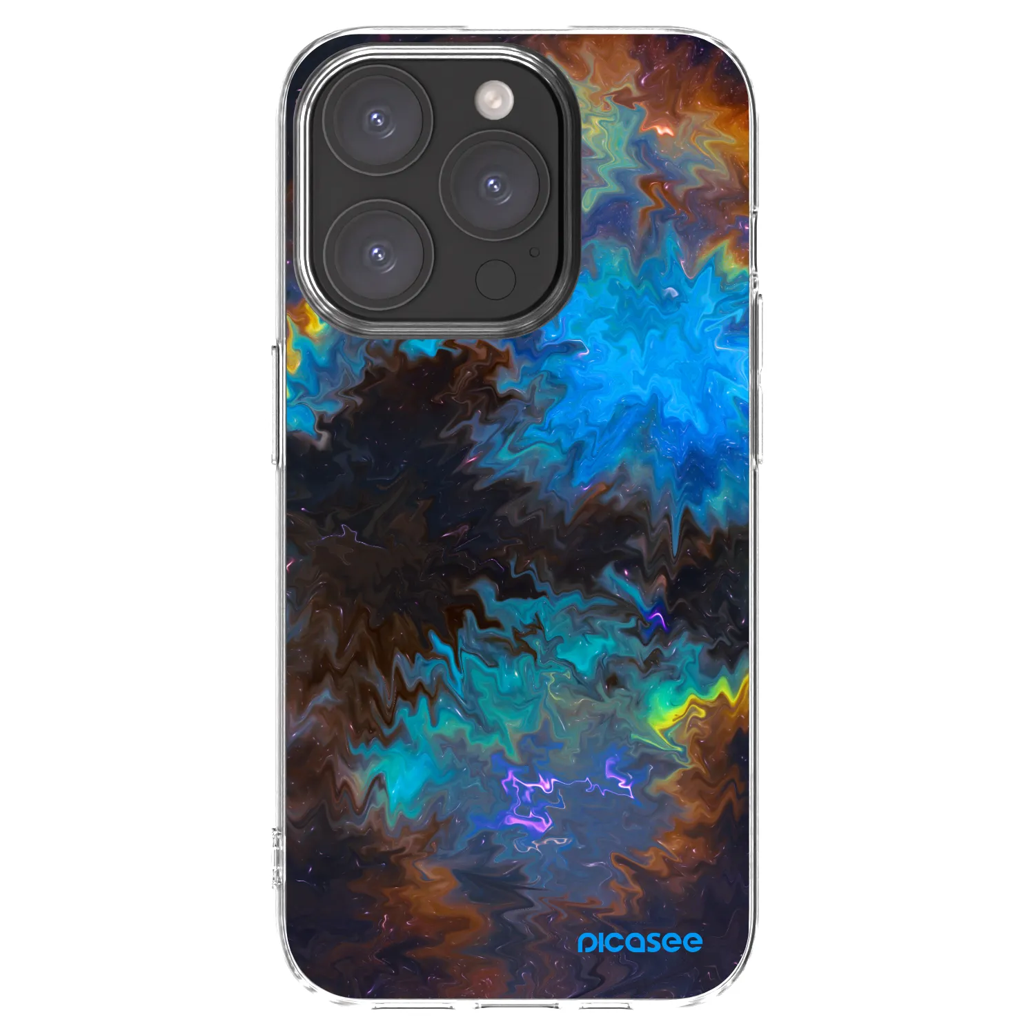 Picasee silikonska prozirna maskica za Apple iPhone 15 Pro - Space