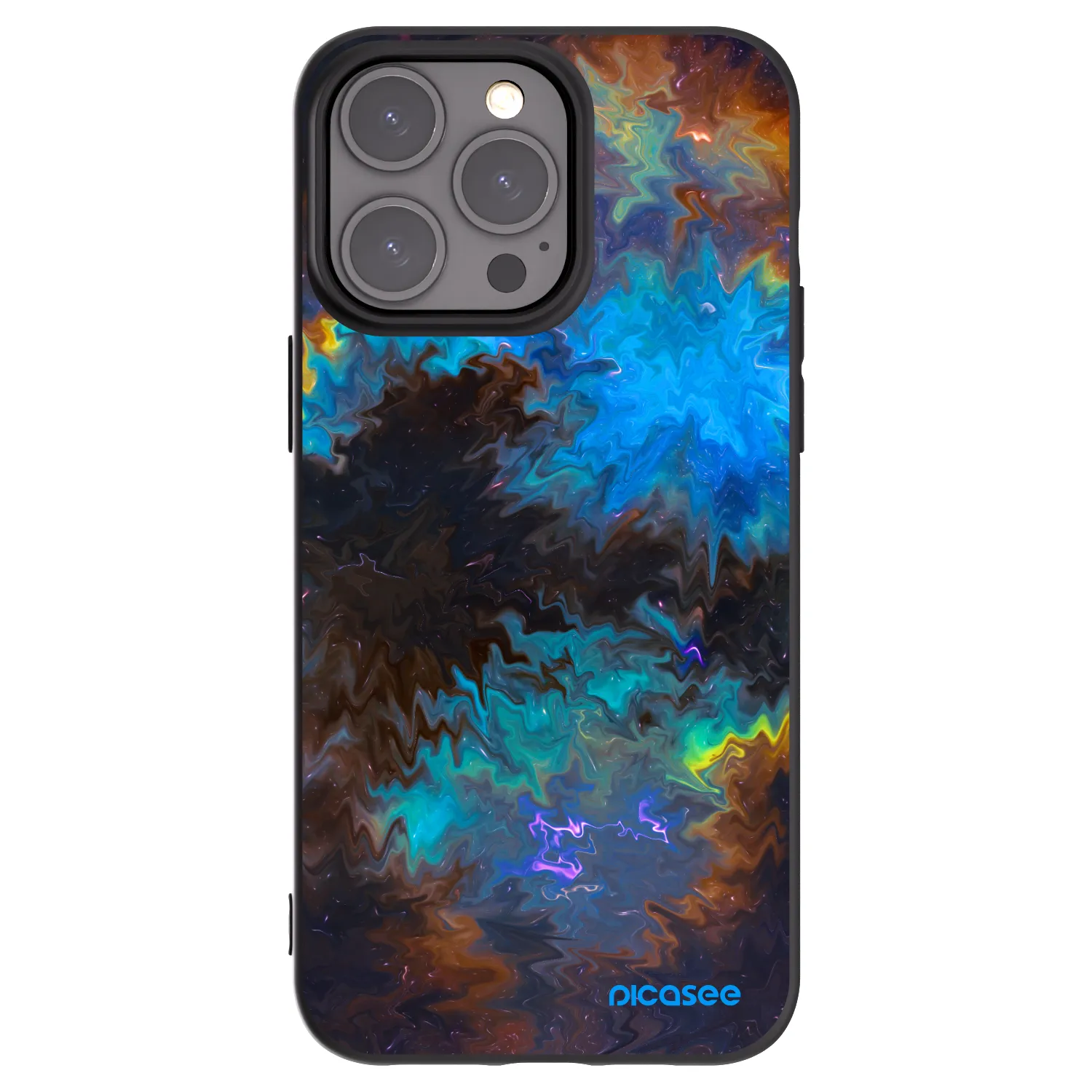 Picasee crna silikonska maskica za Apple iPhone 15 Pro Max - Space