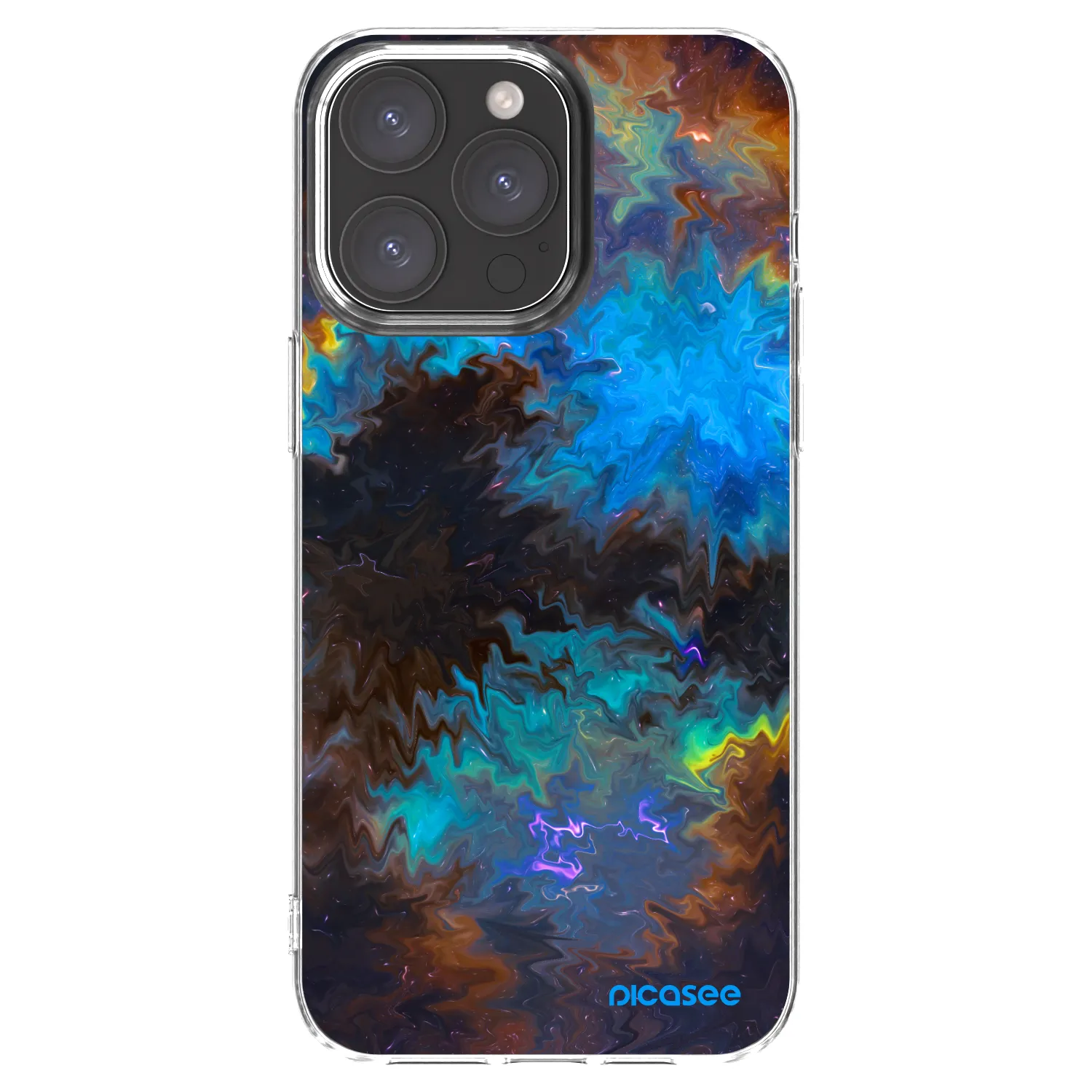 Picasee silikonska prozirna maskica za Apple iPhone 15 Pro Max - Space