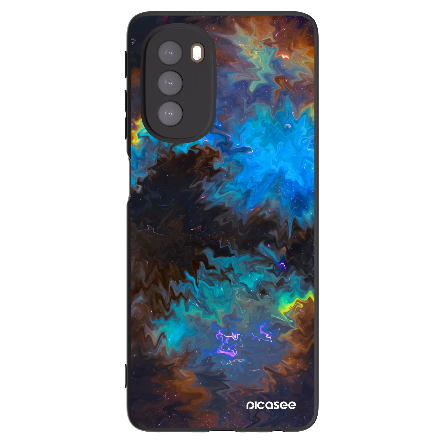 Picasee crna silikonska maskica za Motorola Moto G51 - Space