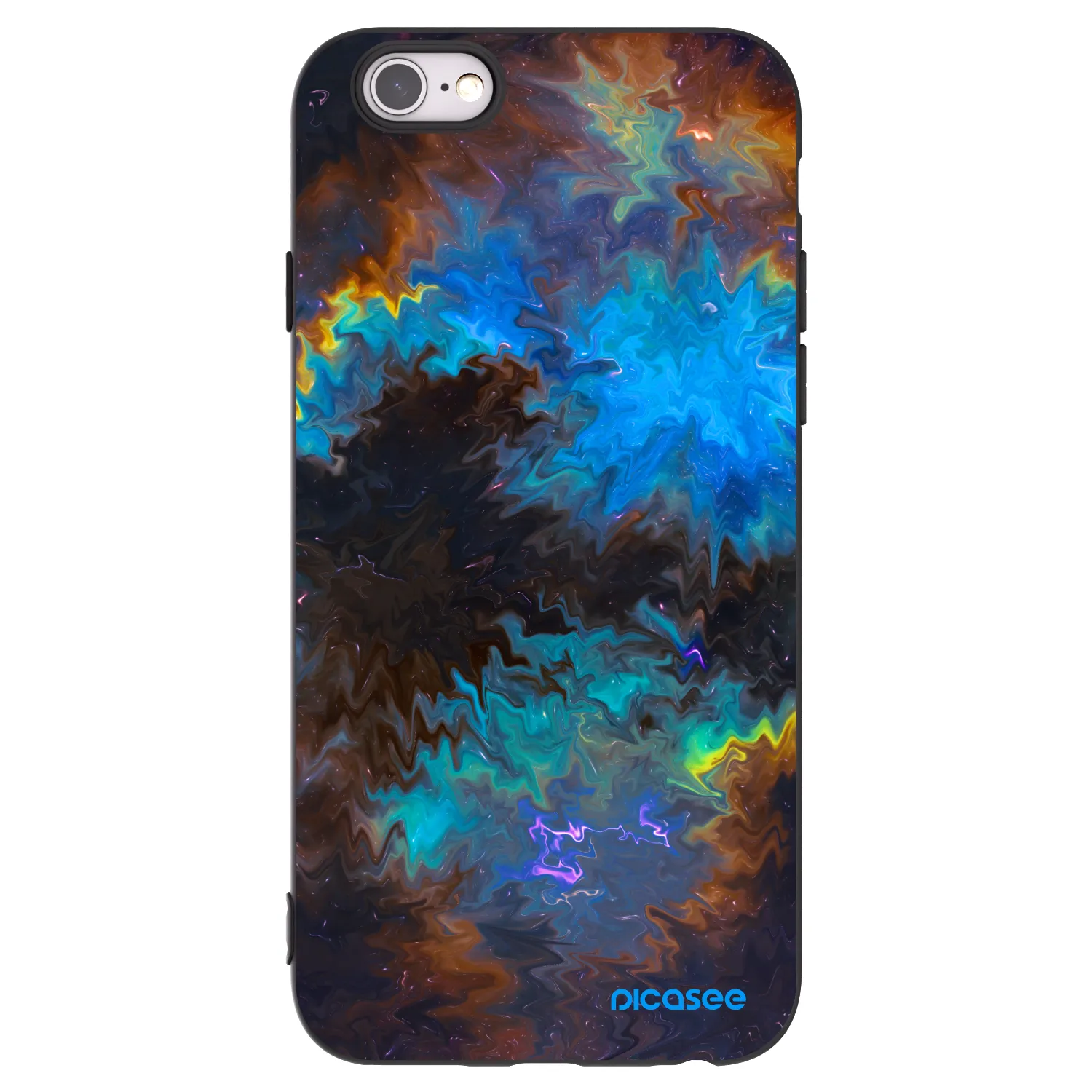Picasee crna silikonska maskica za Apple iPhone 6/6S - Space