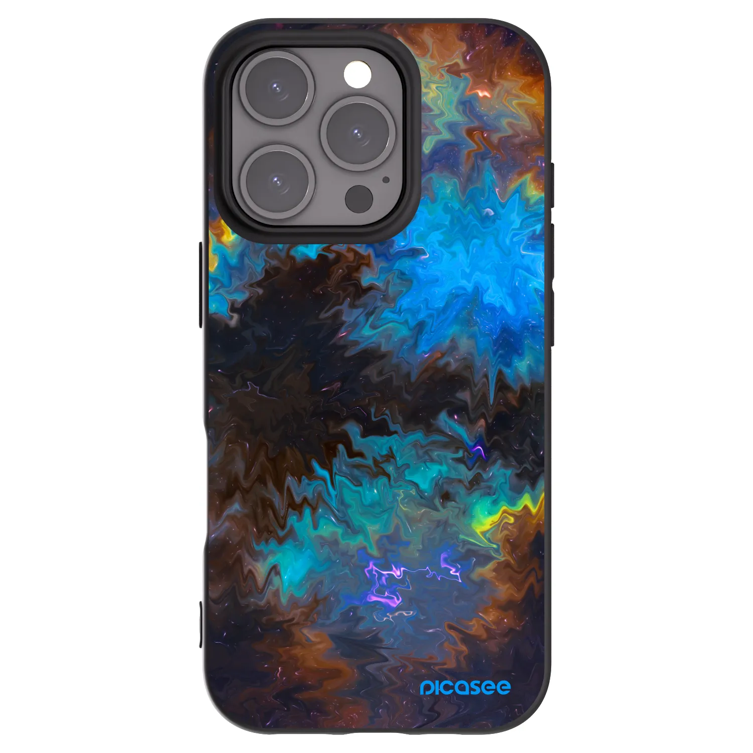Picasee crna silikonska maskica za Apple iPhone 16 Pro - Space