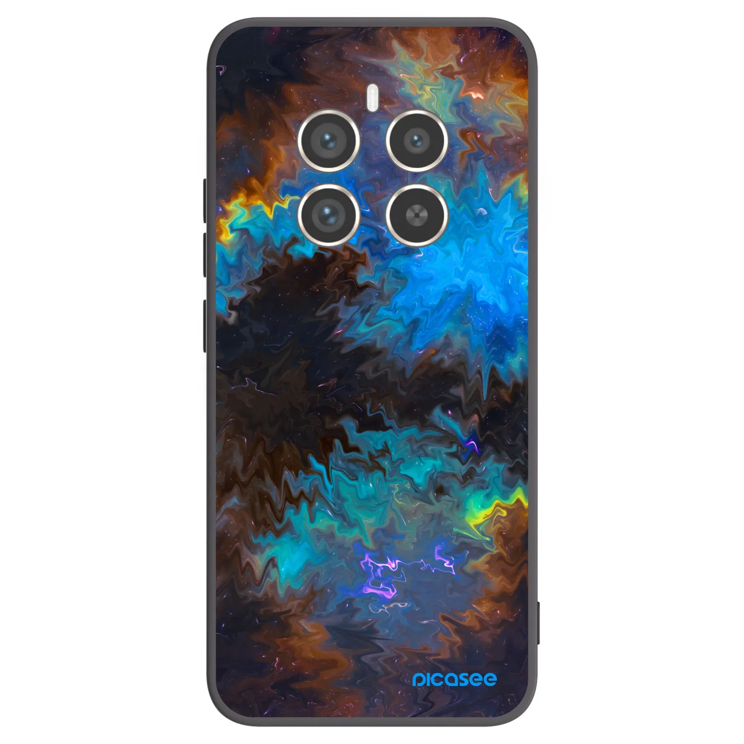 Picasee crna silikonska maskica za Realme 12 Pro 5G - Space