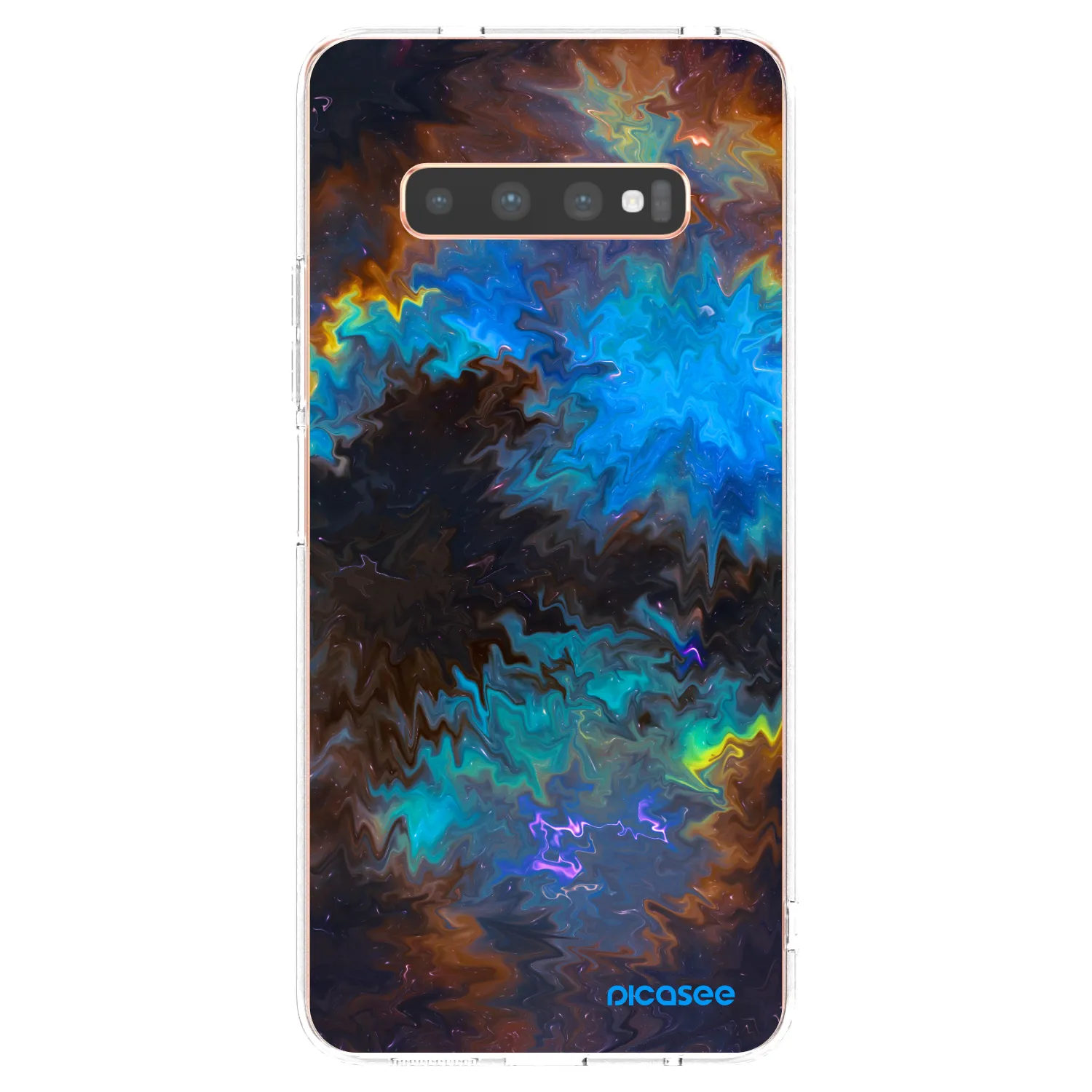 Picasee silikonska prozirna maskica za Samsung Galaxy S10 Plus G975 - Space