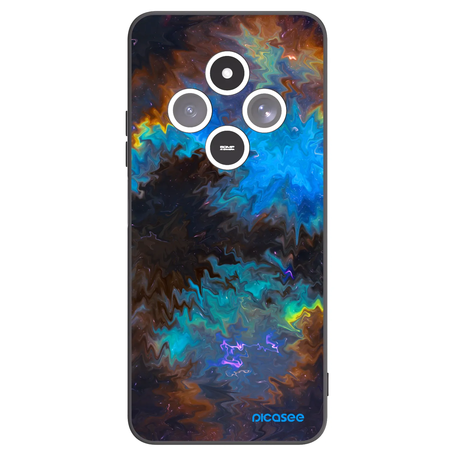 Picasee crna silikonska maskica za Xiaomi Redmi 14C - Space