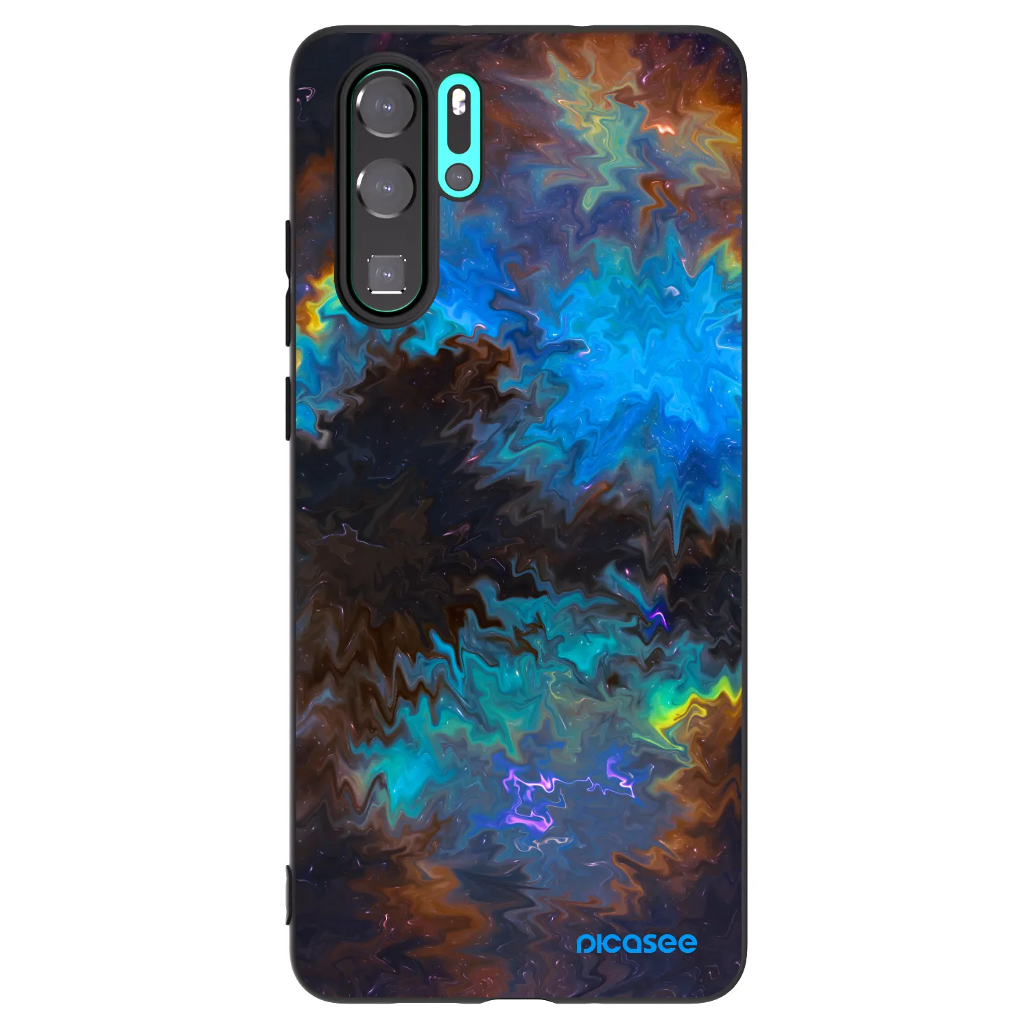 Picasee crna silikonska maskica za Huawei P30 Pro - Space