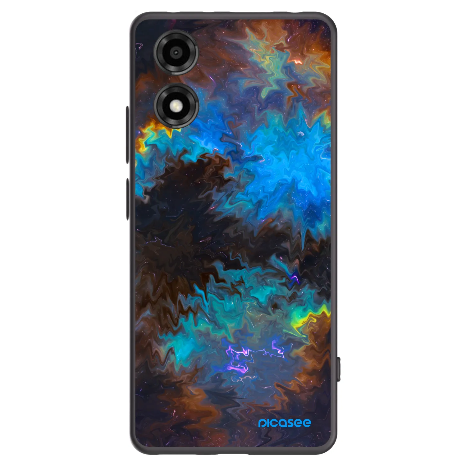 Picasee crna silikonska maskica za Motorola Moto E14 - Space