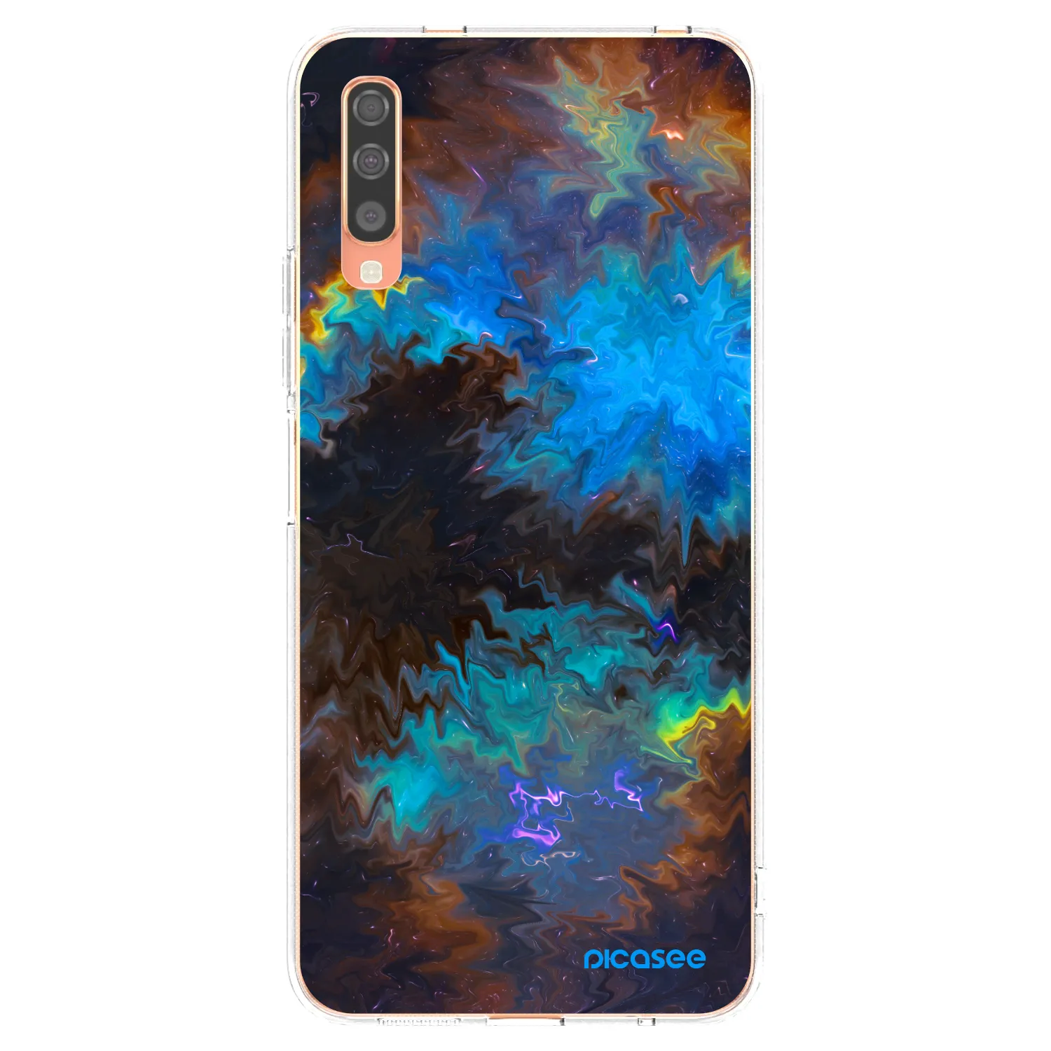 Picasee silikonska prozirna maskica za Samsung Galaxy A70 A705F - Space