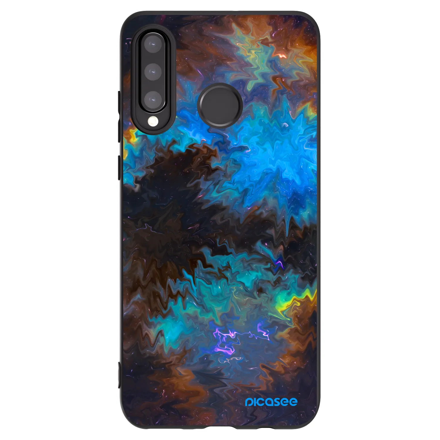Picasee crna silikonska maskica za Huawei P30 Lite - Space