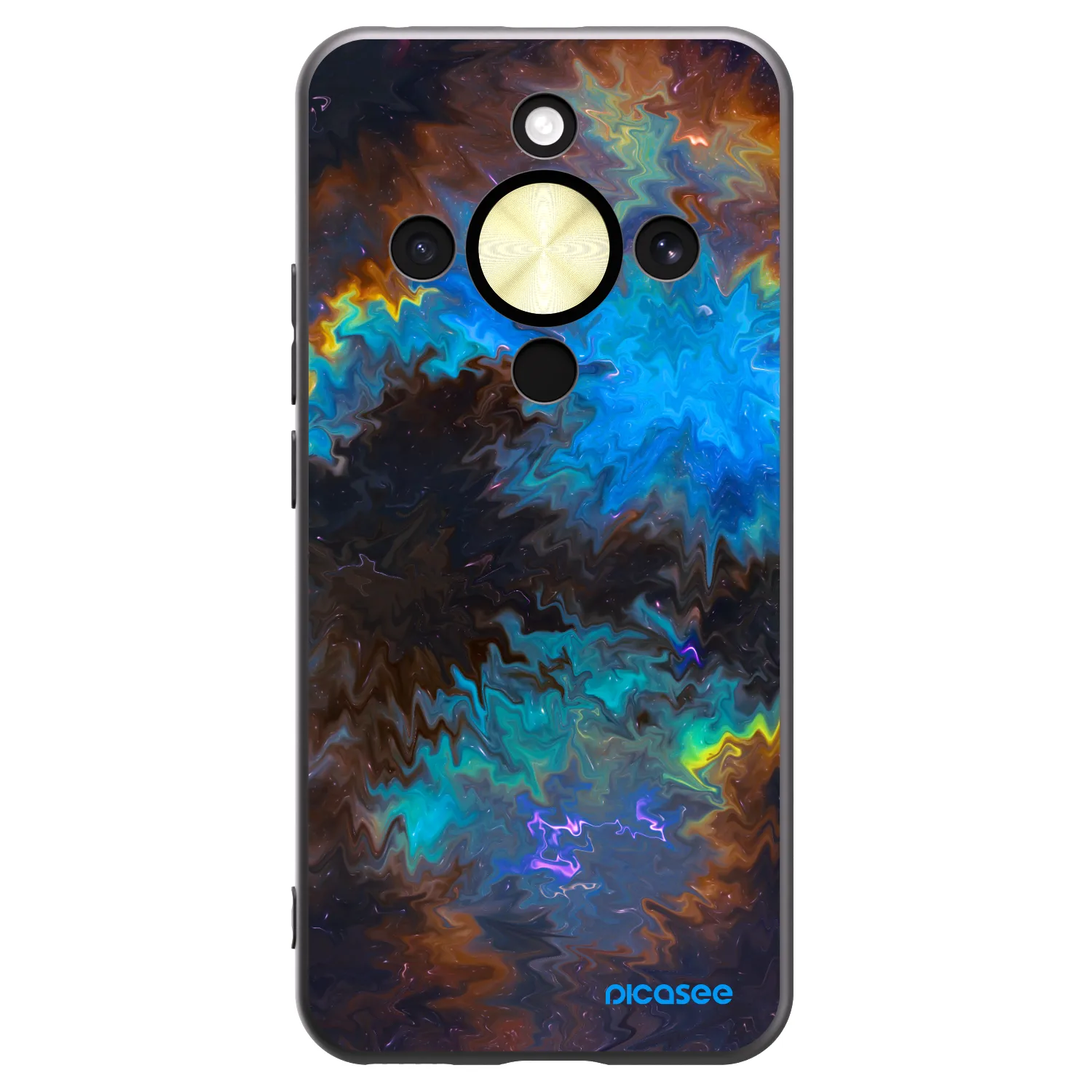Picasee crna silikonska maskica za Honor Magic8 Lite 5G - Space