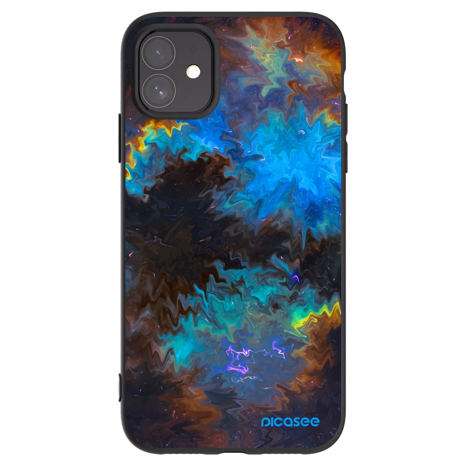 Picasee crna silikonska maskica za Apple iPhone 11 - Space