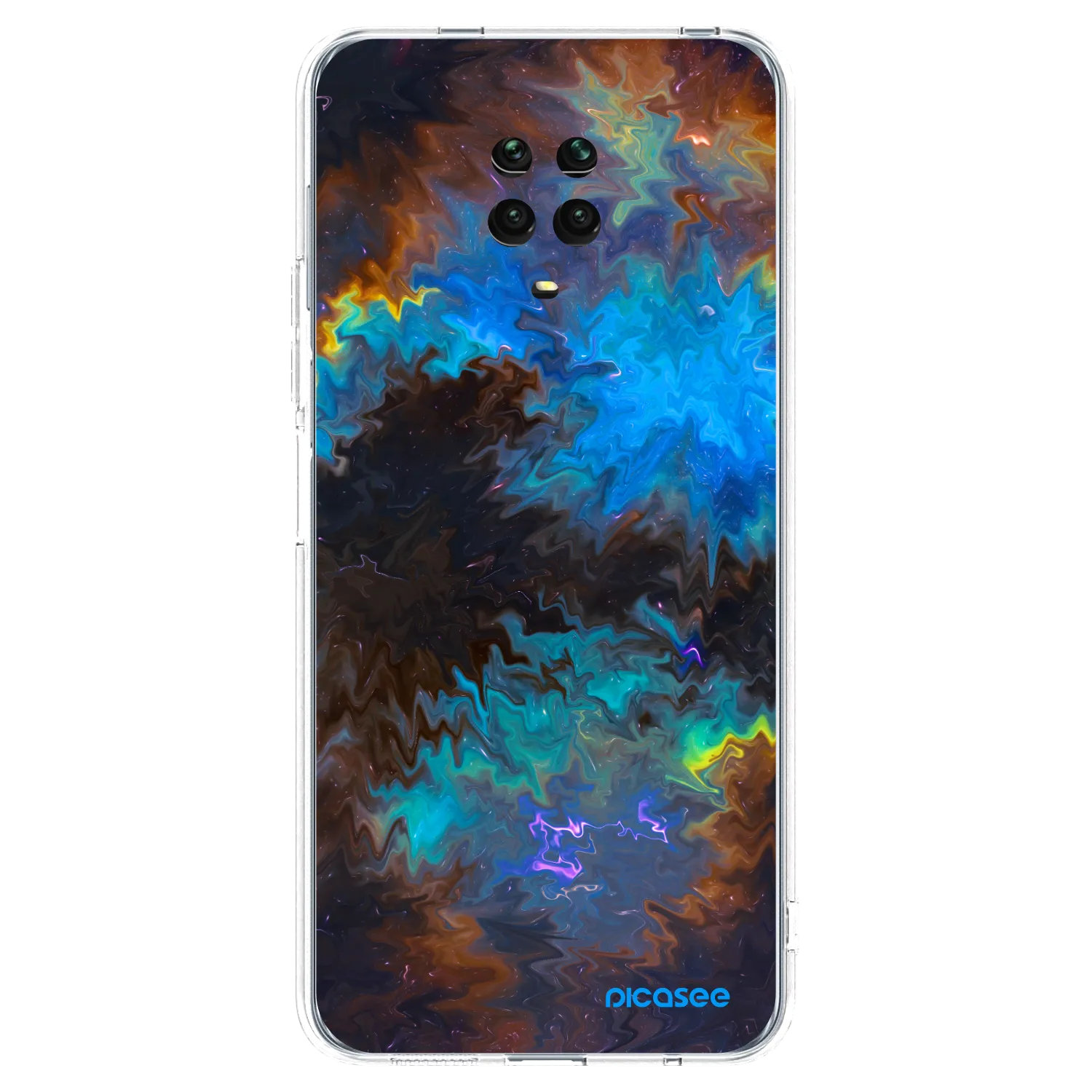 Picasee silikonska prozirna maskica za Xiaomi Redmi Note 9 Pro - Space