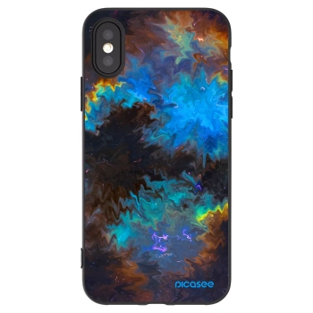 Picasee crna silikonska maskica za Apple iPhone X/XS - Space