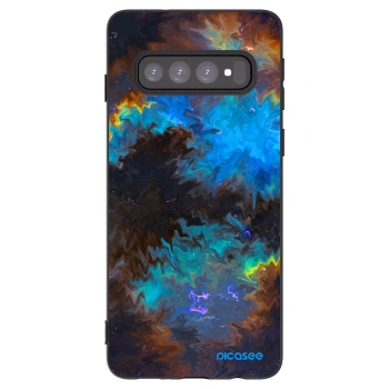 Picasee crna silikonska maskica za Samsung Galaxy S10 G973 - Space