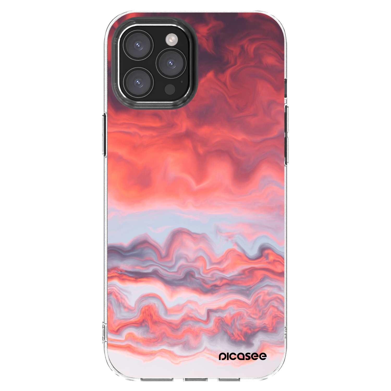 Picasee silikonska prozirna maskica za Apple iPhone 12 Pro Max - Sunset