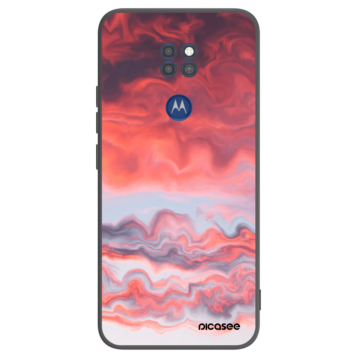 Picasee crna silikonska maskica za Motorola Moto G9 Play - Sunset