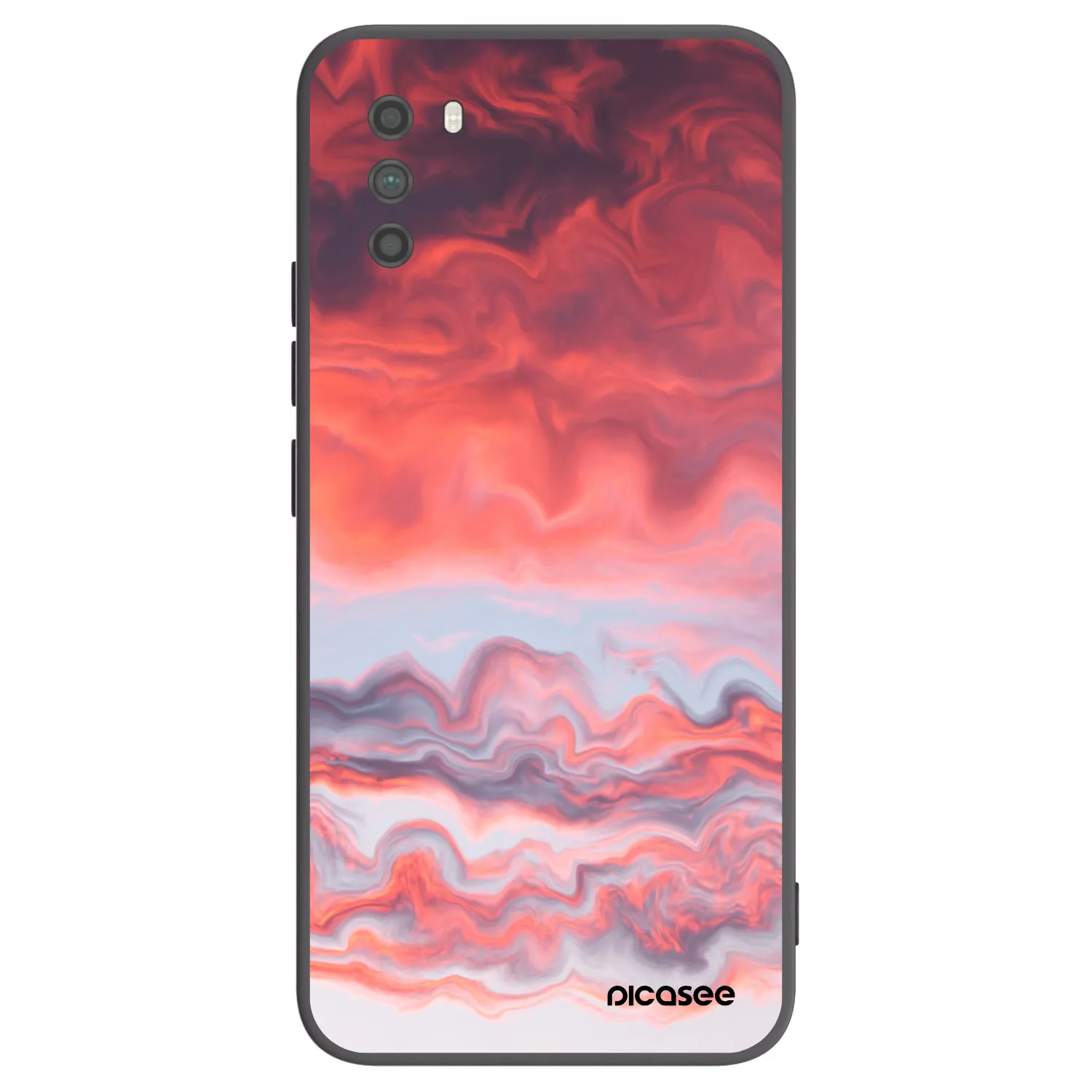 Picasee crna silikonska maskica za Xiaomi Poco M3 - Sunset