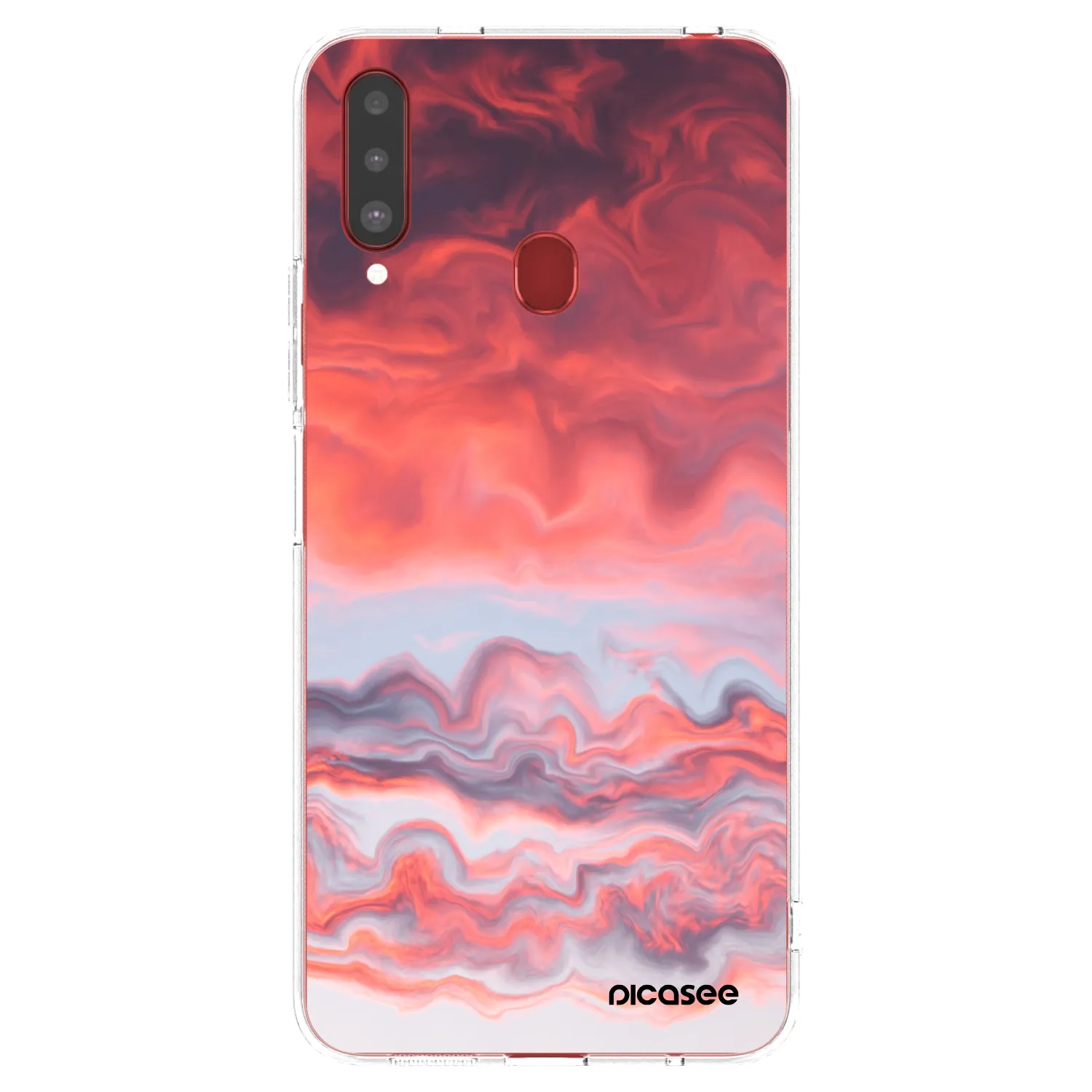 Picasee silikonska prozirna maskica za Samsung Galaxy A20s - Sunset