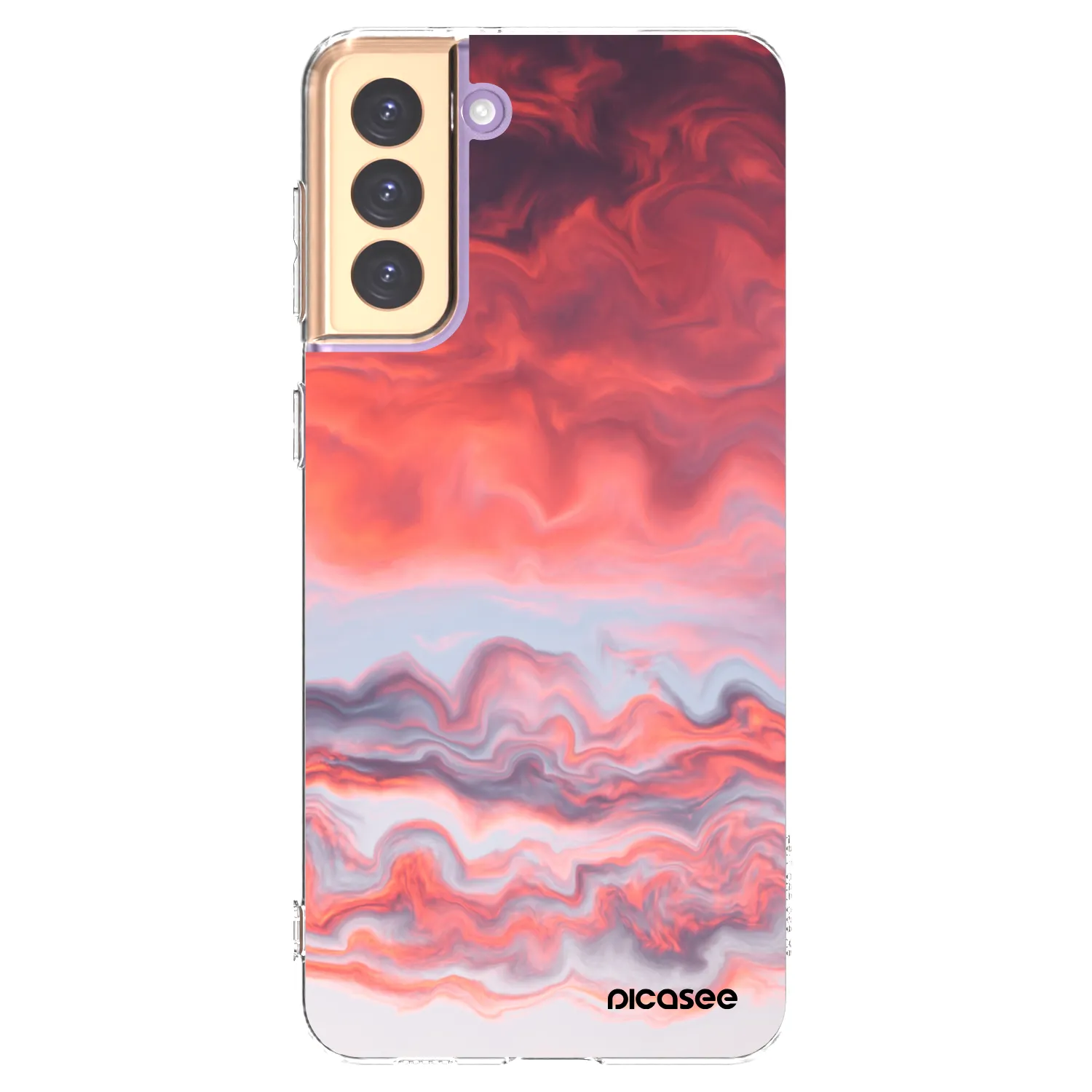 Picasee silikonska prozirna maskica za Samsung Galaxy S21+ 5G G996F - Sunset