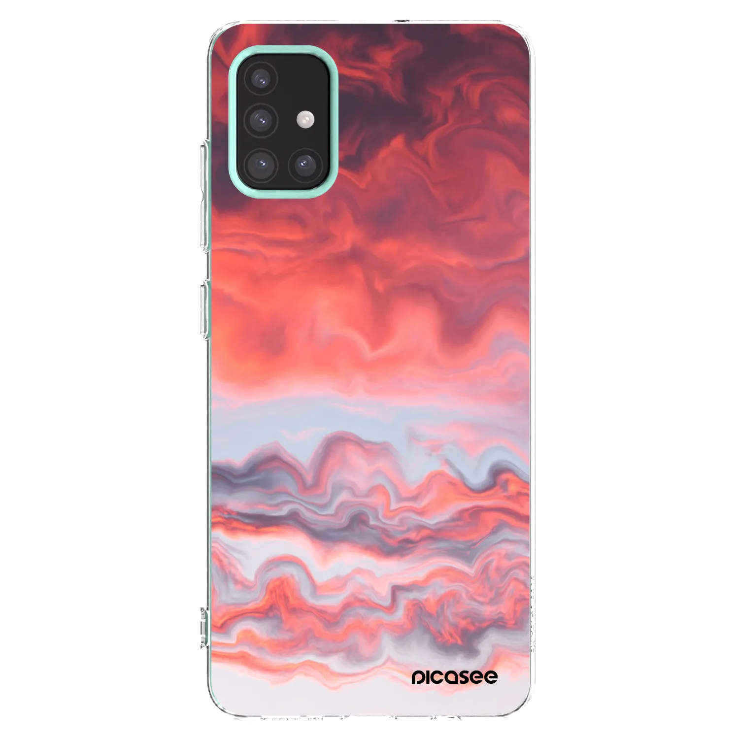 Picasee silikonska prozirna maskica za Samsung Galaxy M31s - Sunset
