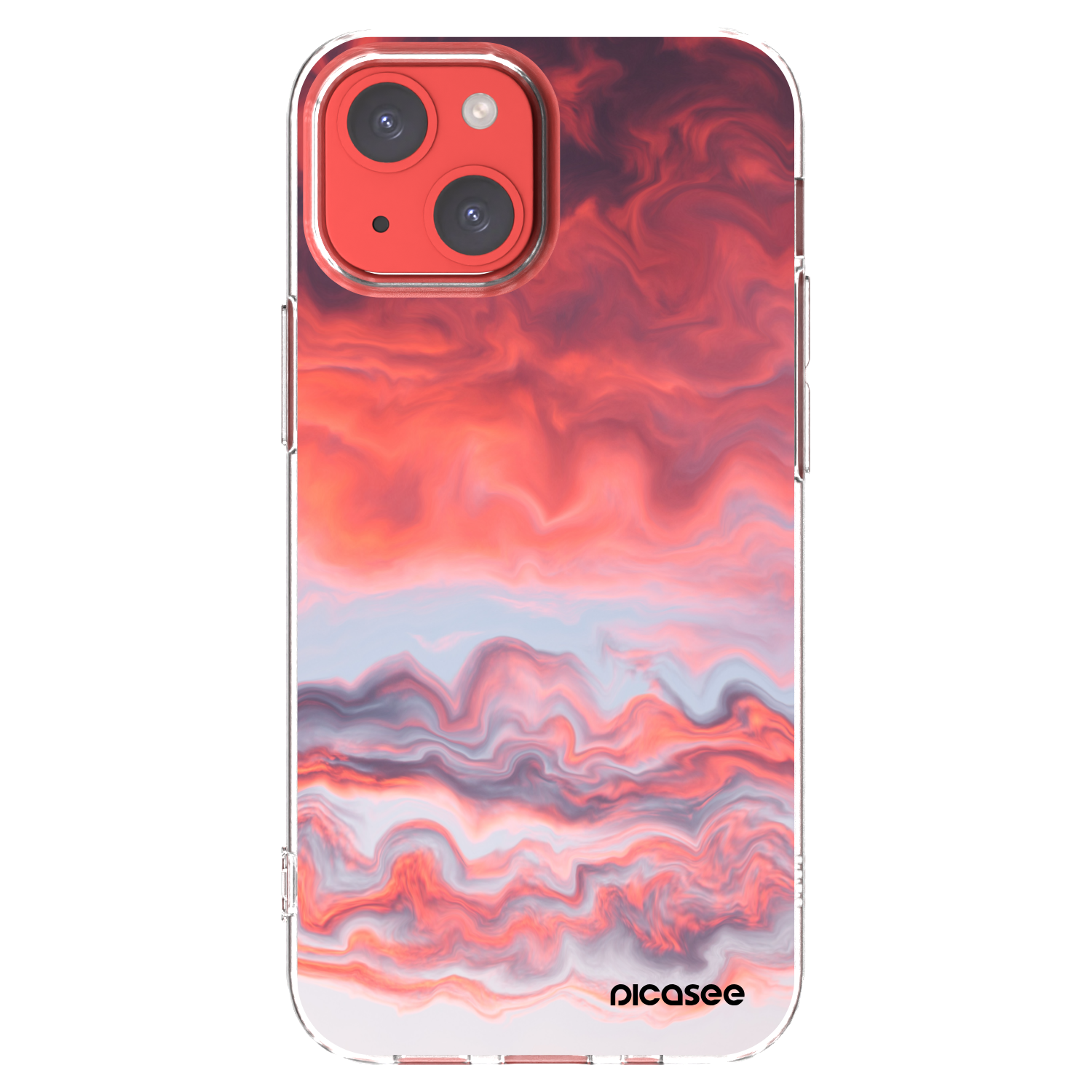 Picasee silikonska prozirna maskica za Apple iPhone 13 mini - Sunset