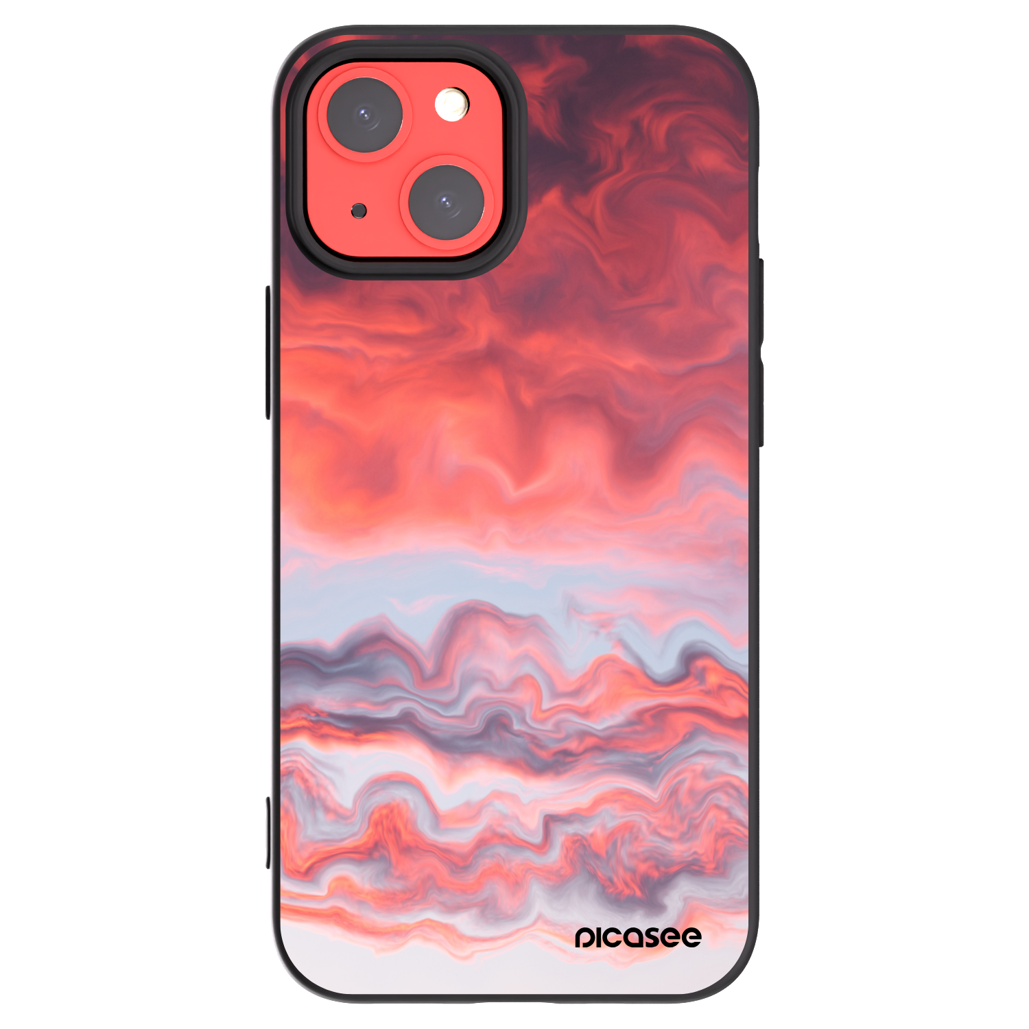Picasee crna silikonska maskica za Apple iPhone 13 mini - Sunset