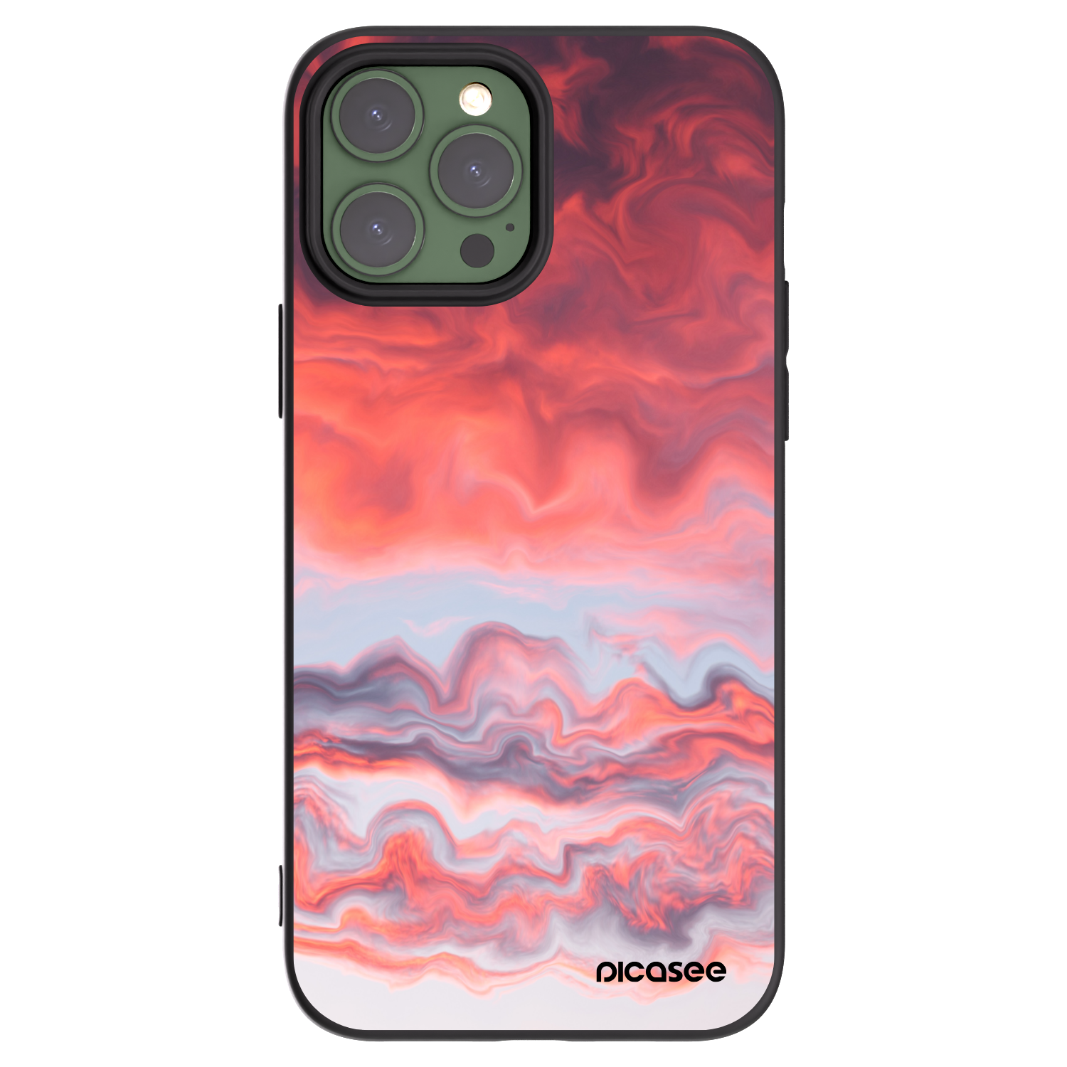 Picasee crna silikonska maskica za Apple iPhone 13 Pro Max - Sunset