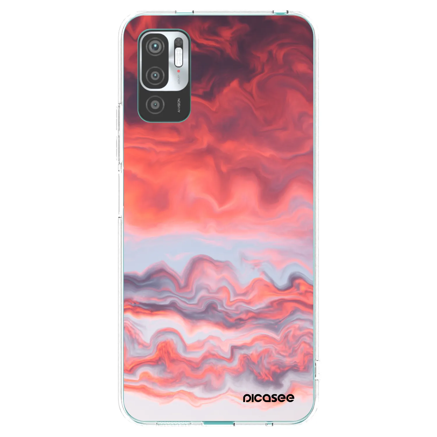 Picasee silikonska prozirna maskica za Xiaomi Redmi Note 10 5G - Sunset