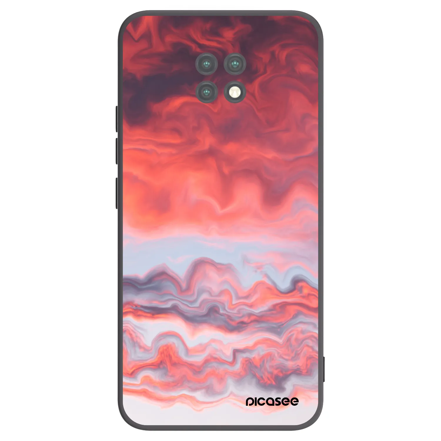 Picasee crna silikonska maskica za Xiaomi Redmi Note 9T - Sunset