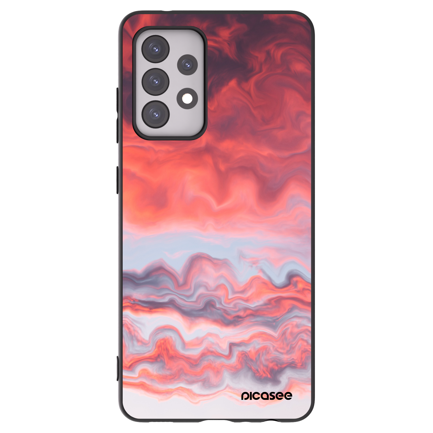 Picasee crna silikonska maskica za Samsung Galaxy A52s 5G A528B - Sunset