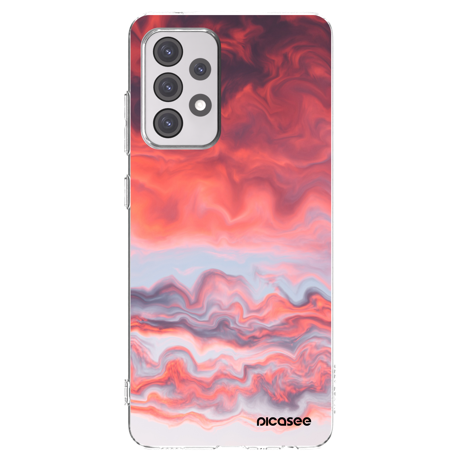 Picasee silikonska prozirna maskica za Samsung Galaxy A52s 5G A528B - Sunset