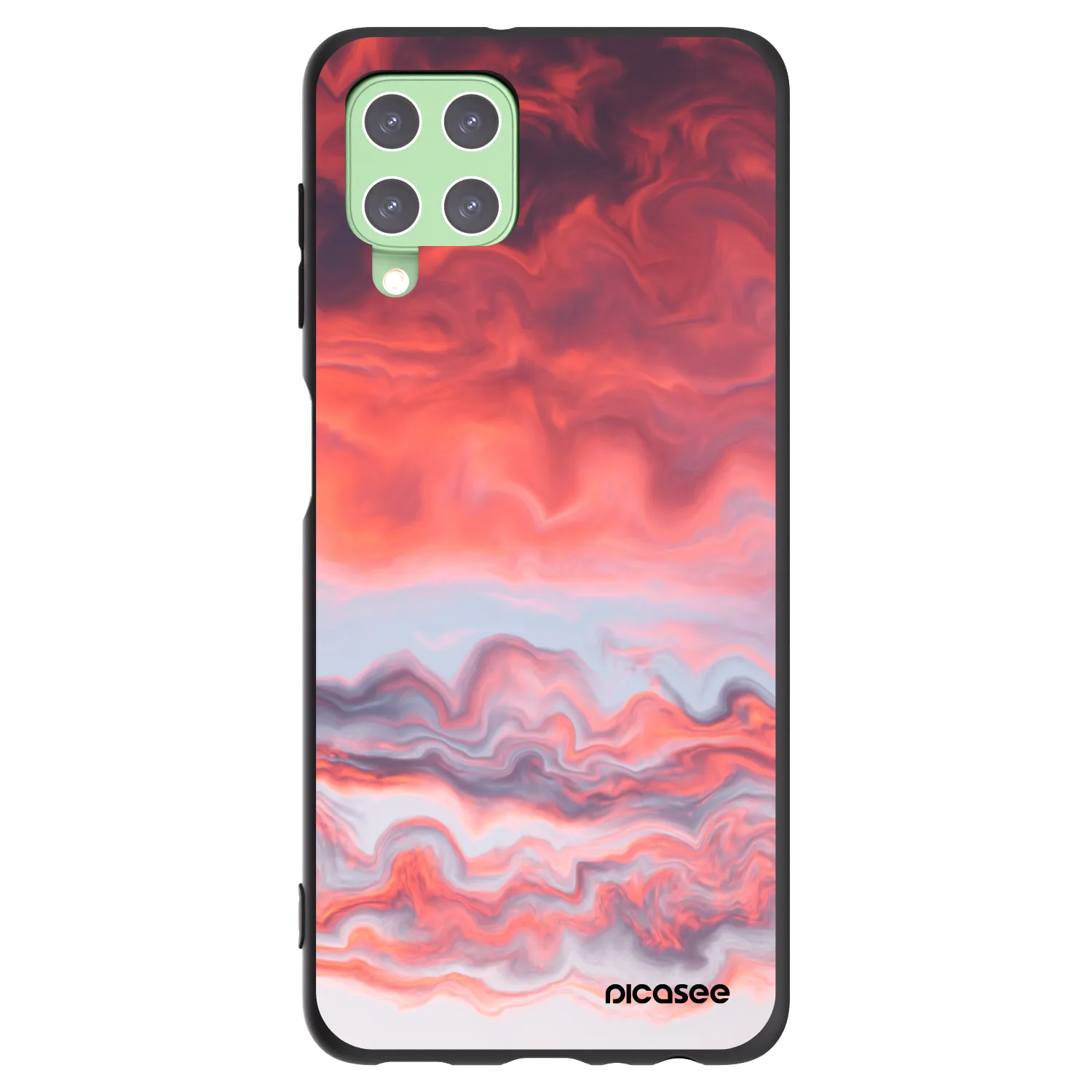Picasee crna silikonska maskica za Samsung Galaxy A22 A225F 4G - Sunset