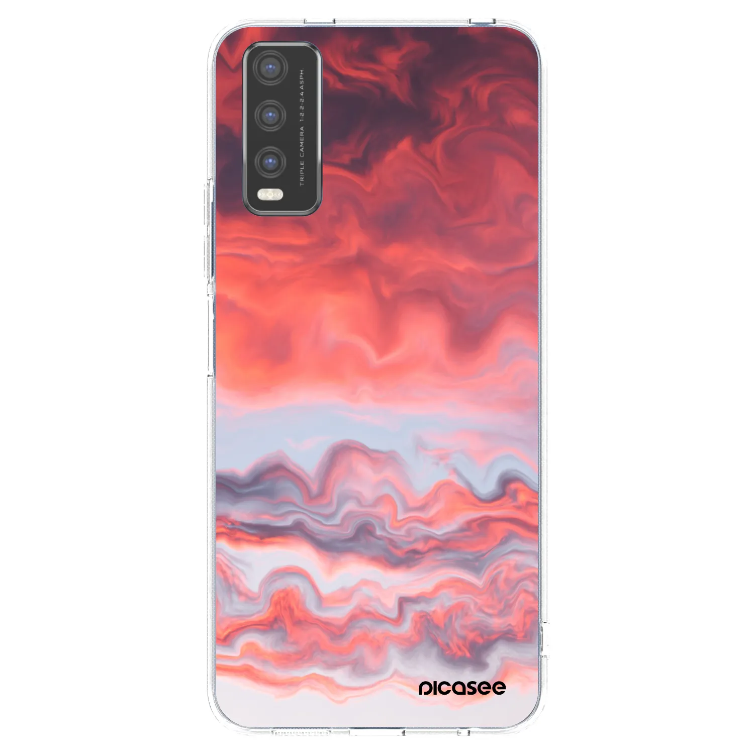 Picasee silikonska prozirna maskica za Vivo Y20s - Sunset