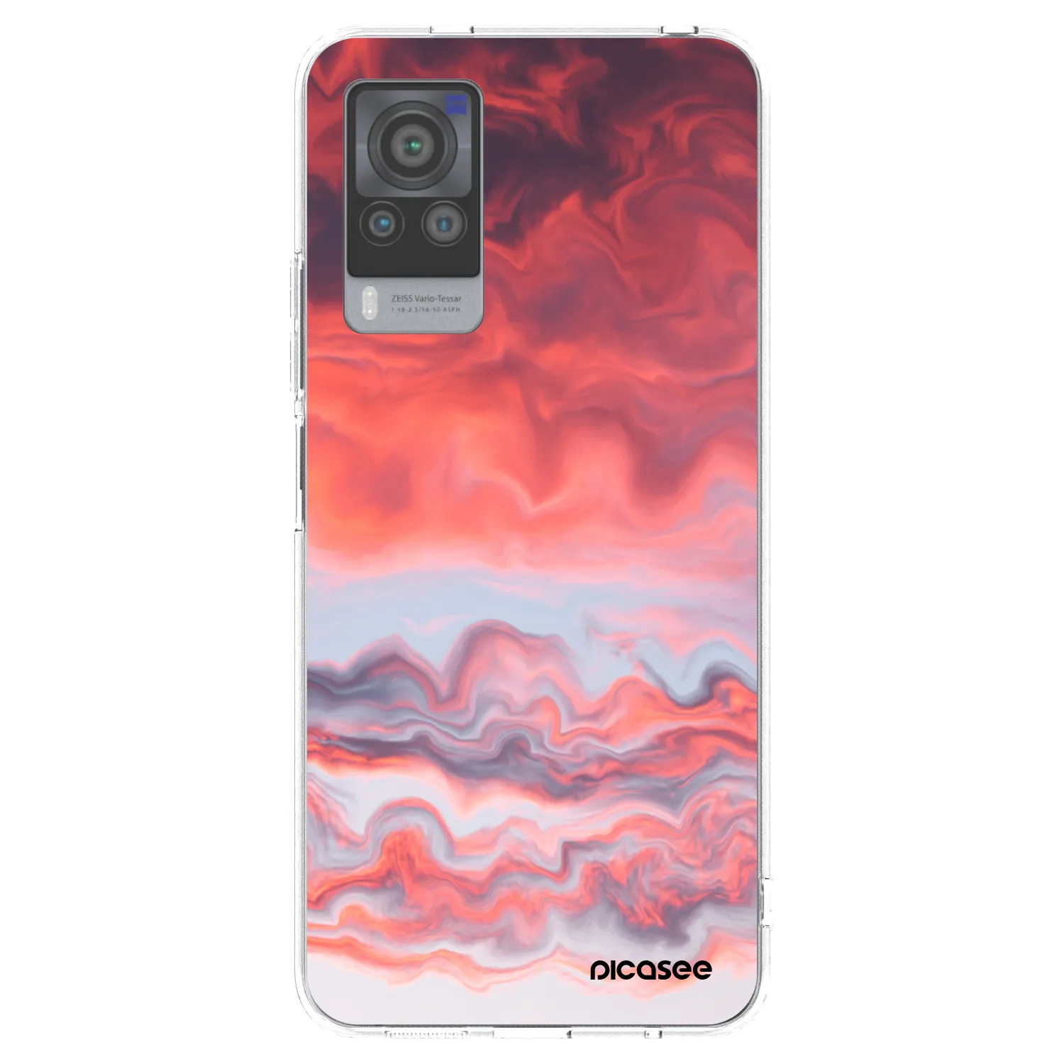 Picasee silikonska prozirna maskica za Vivo X60 Pro 5G - Sunset
